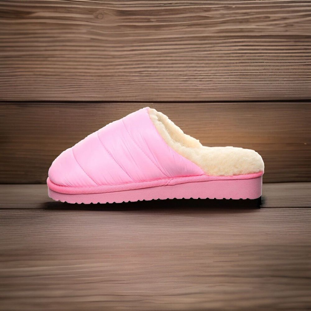 Bearpaw Women's Slippers Puffy Blended Wool Inside Size 6 Pink NEW‎ - Picture 3 of 6